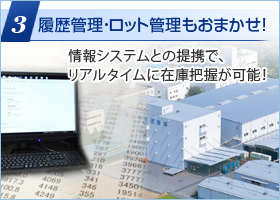 3.履歴管理・ロット管理もおまかせ!